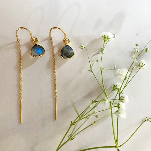 Labradorite Drop Threads